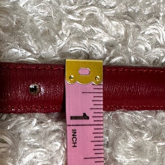 Justin Red Cowhide Western Leather Belt Sz 30 - Picture 12 of 13